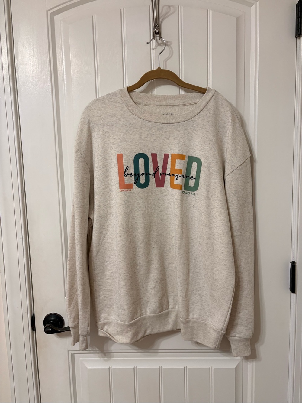 Kerusso Cream Heather Pullover Sweatshirt - LG